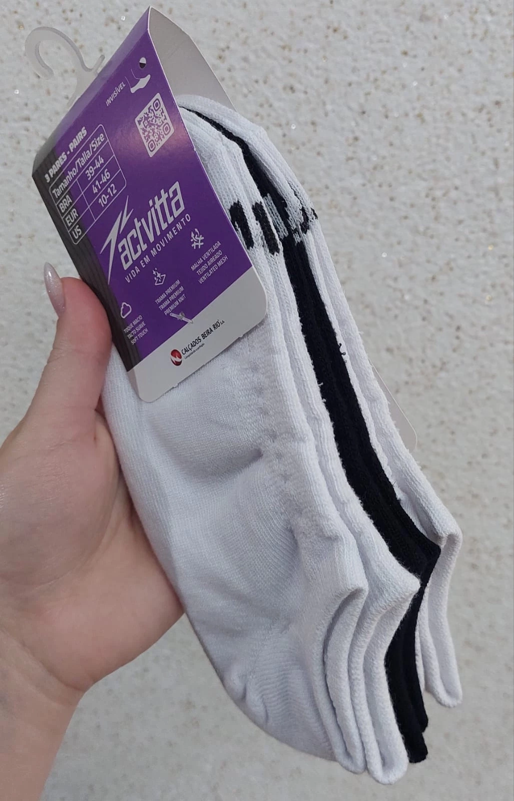 KIT MEIA INVISIVEL 39/43 ACTVITTA SORTIDA 