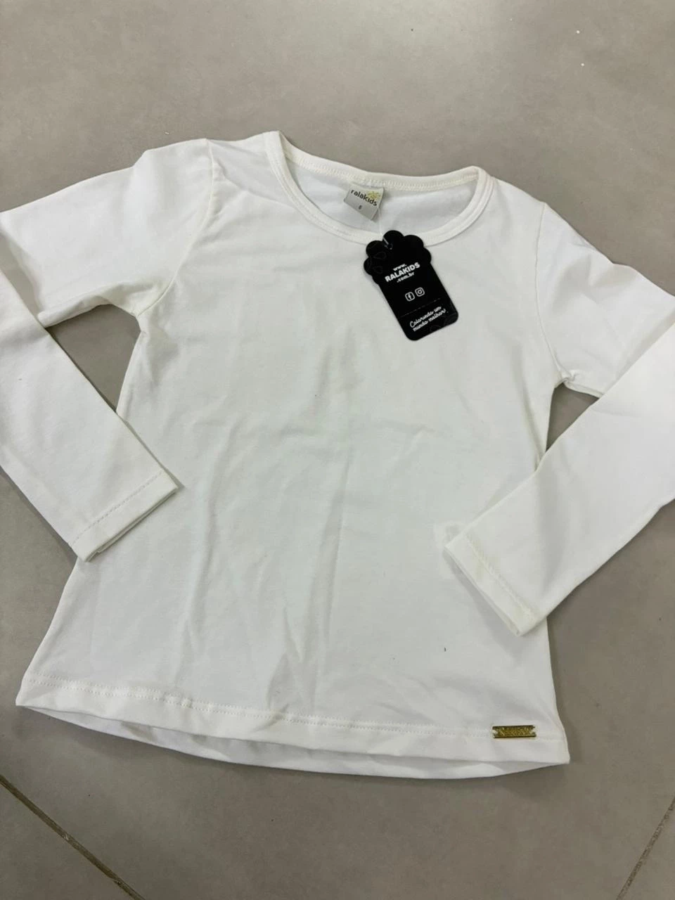 BLUSA COTTON PENTEADO RALA KIDS BRANCO