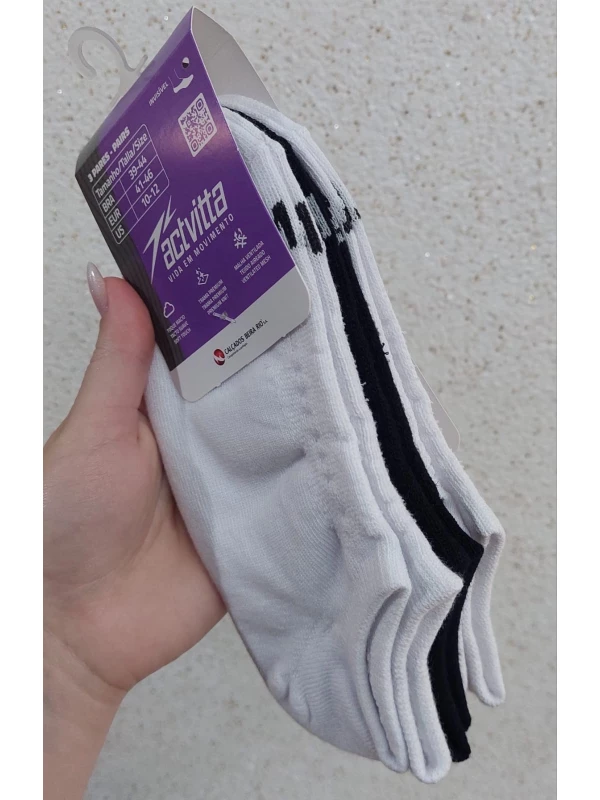 KIT MEIA INVISIVEL 39/43 ACTVITTA SORTIDA 