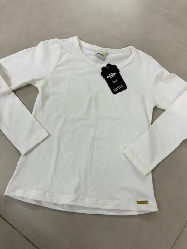 BLUSA COTTON PENTEADO RALA KIDS BRANCO