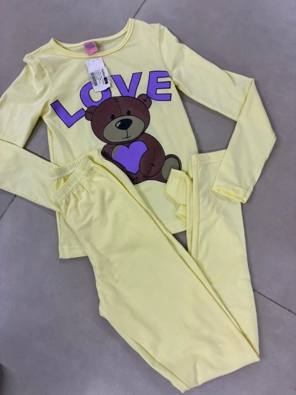 PIJAMA DE URSO AMARELO 