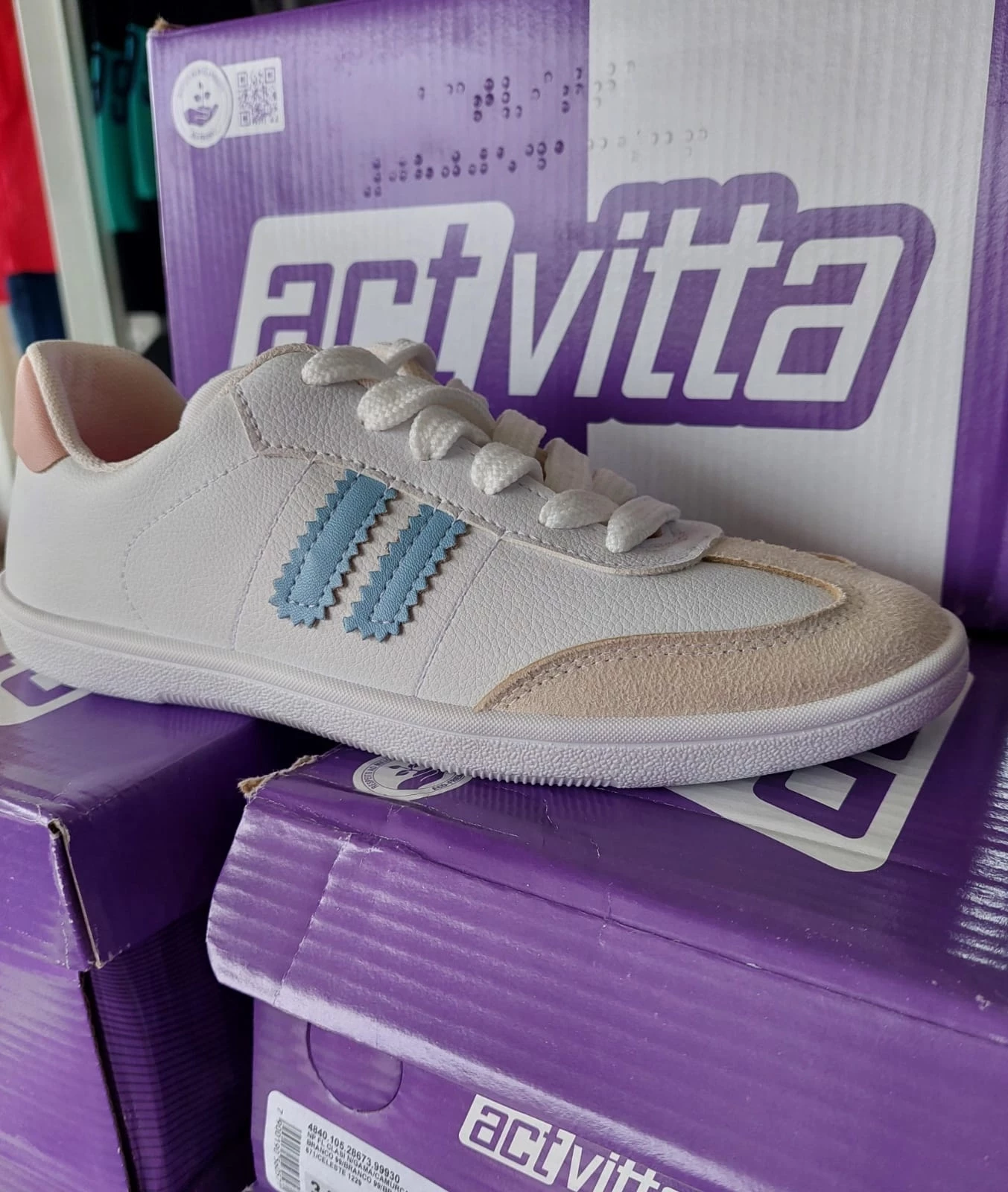TENIS ACTVITTA BRANCO OFF/ROSA 